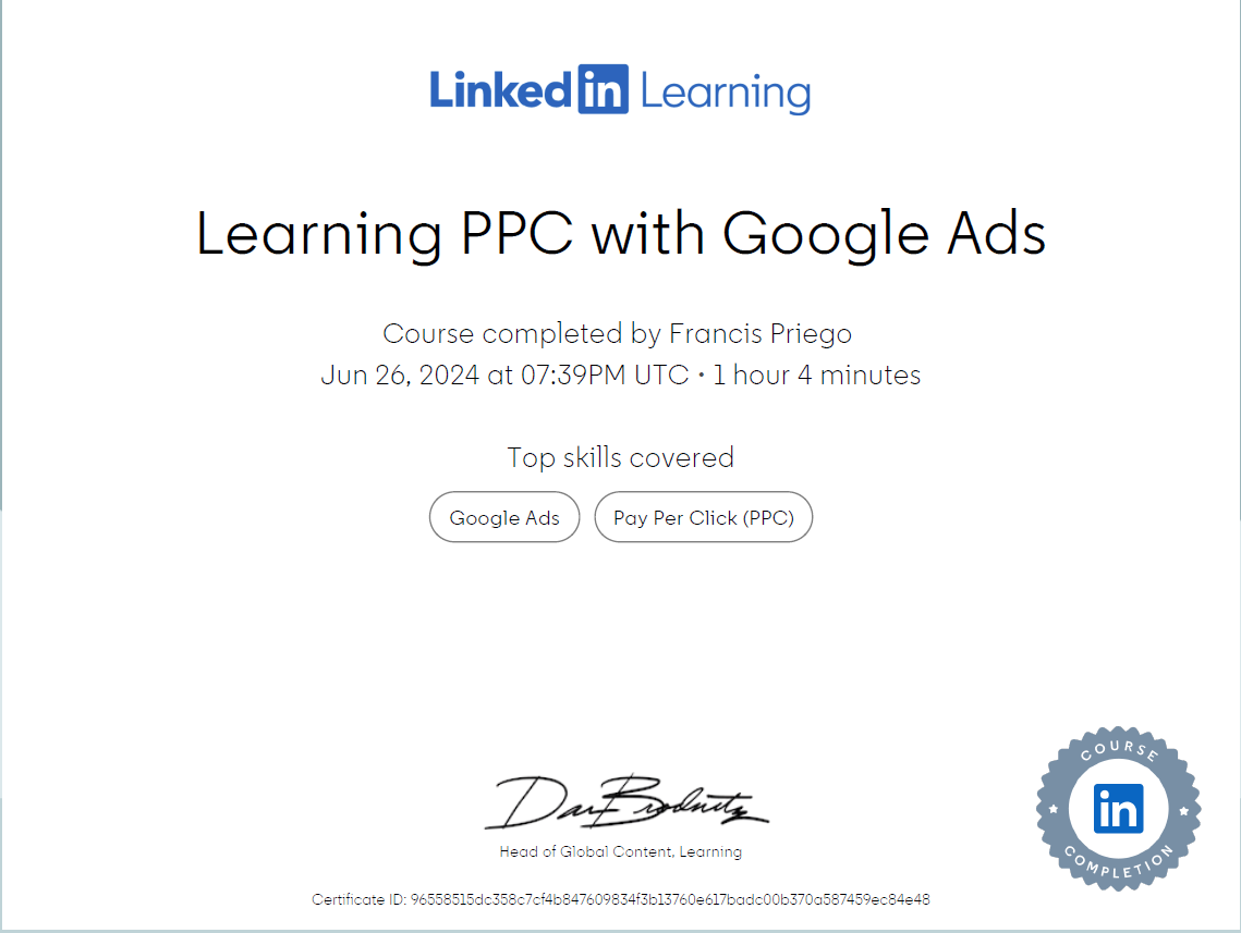 Learning PPC with Google Ads